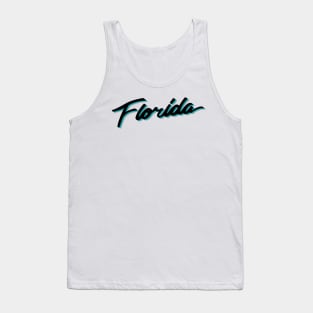 Florida Vice Black Teal Gray Tank Top